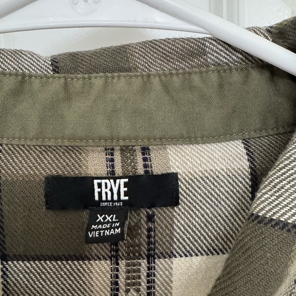 Frye Checkered Shirt Jacket in Black, Gray, and Cream - Picture 5 of 9